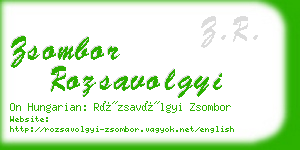 zsombor rozsavolgyi business card